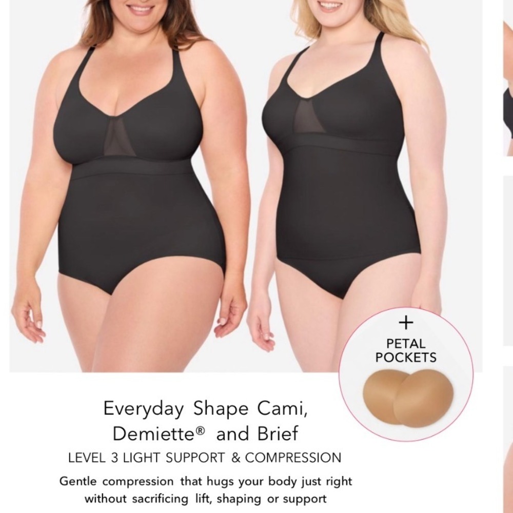 NWT Ruby Ribbon‎ Everyday Shape Cami Size 46 Black Smooth Shape Sculpt